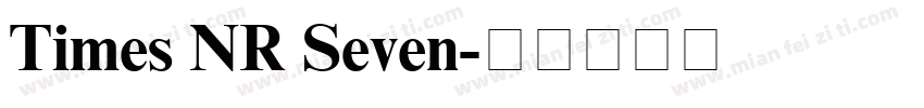 Times NR Seven字体转换